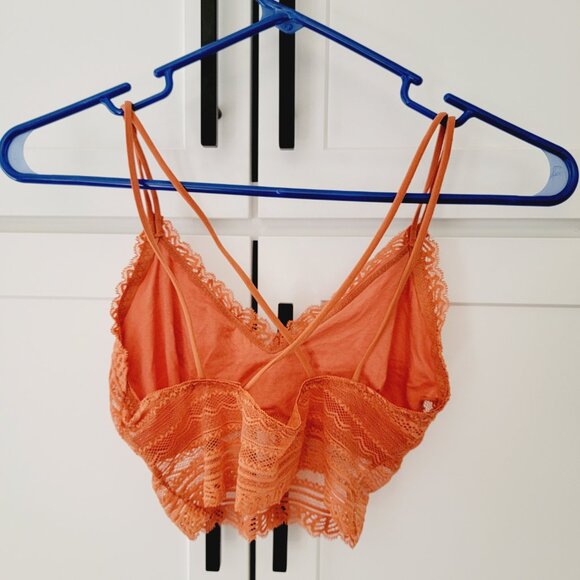 Coral Floral Lace Bralette Women's Size Large L SHEIN pullover - Picture 2 of 8